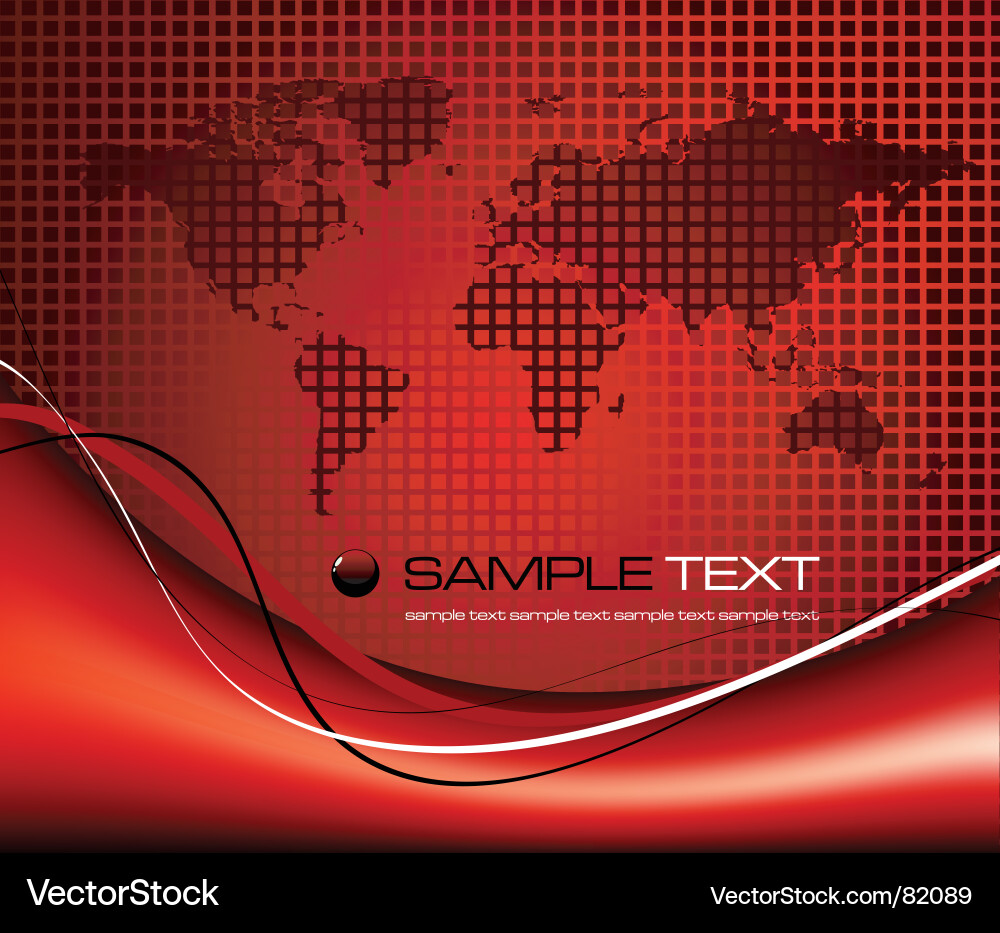Red World Map Background Vector Image