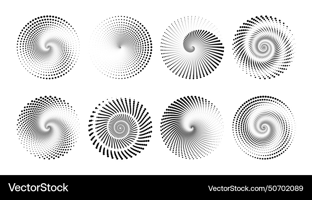 Set of speed lines in circle form Vector Image