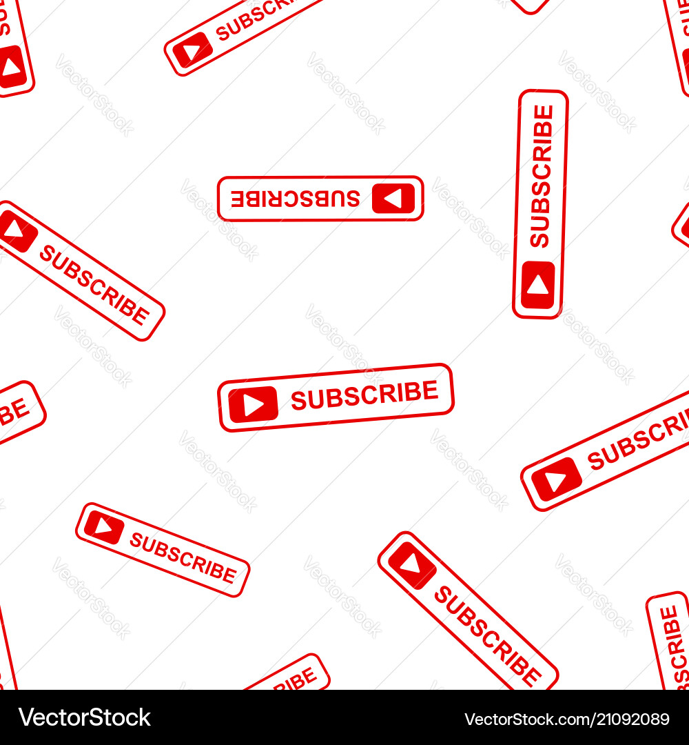 Subscribe button icon seamless pattern background Subscribe button icon seamless pattern background vector image