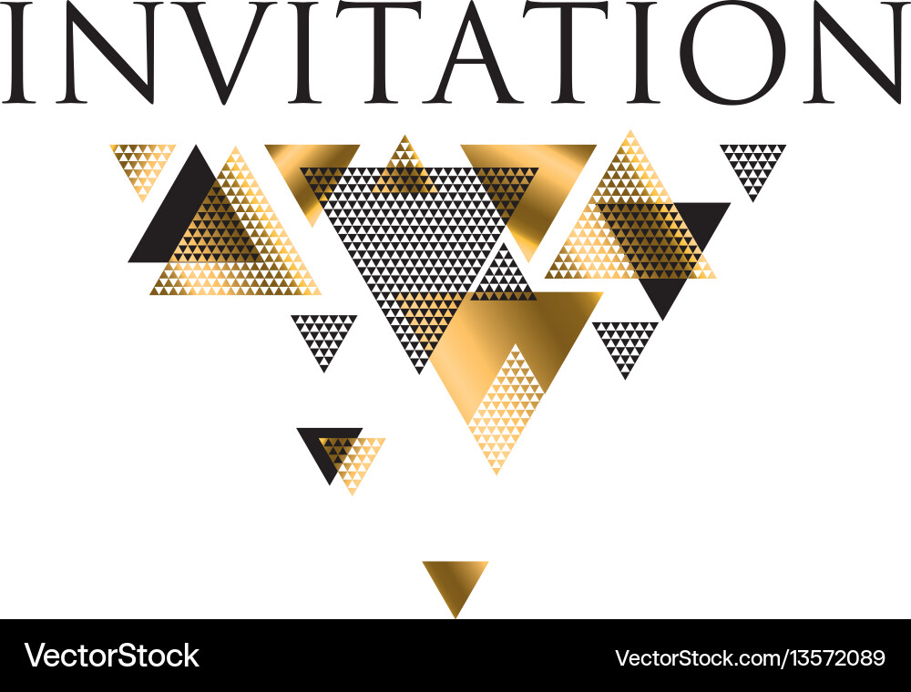 Triangle geometry abstract for header invitation vector image