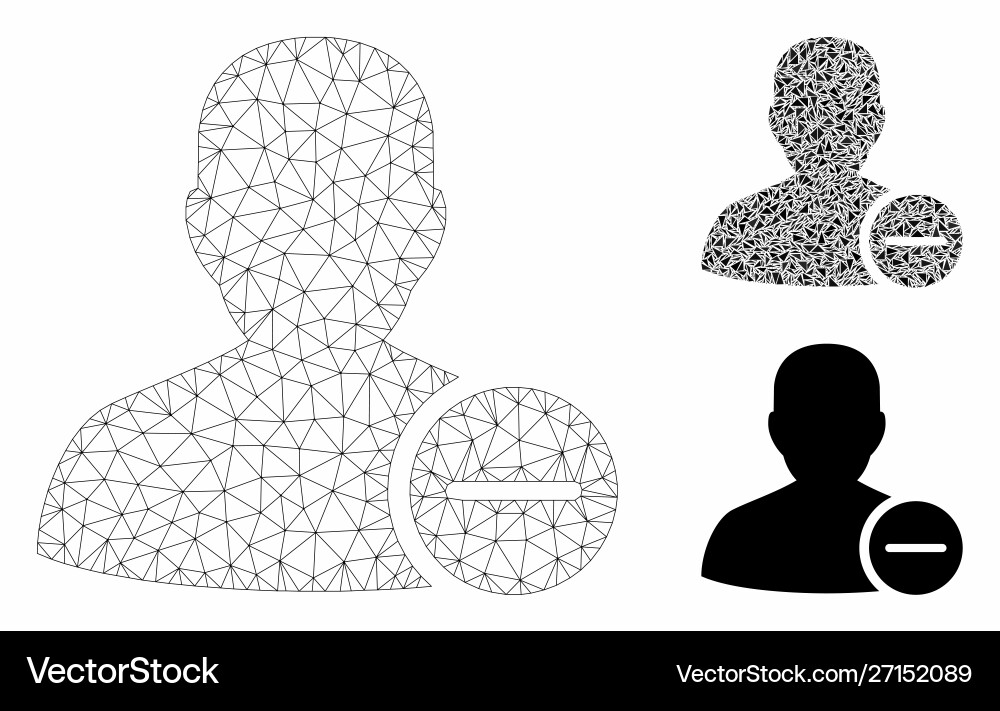User remove mesh wire frame model User remove mesh wire frame model vector image