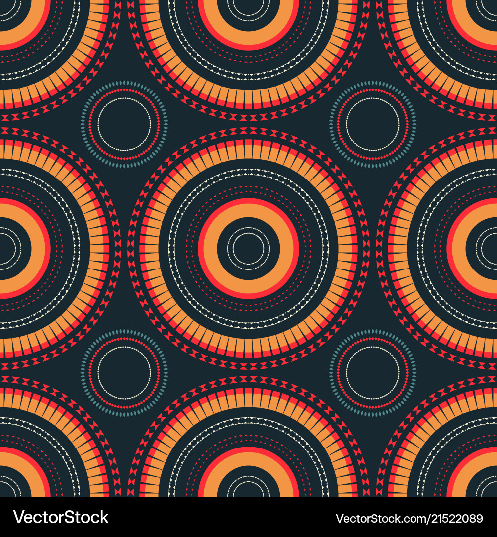 Vibrant circular large scale seamless pattern vector image