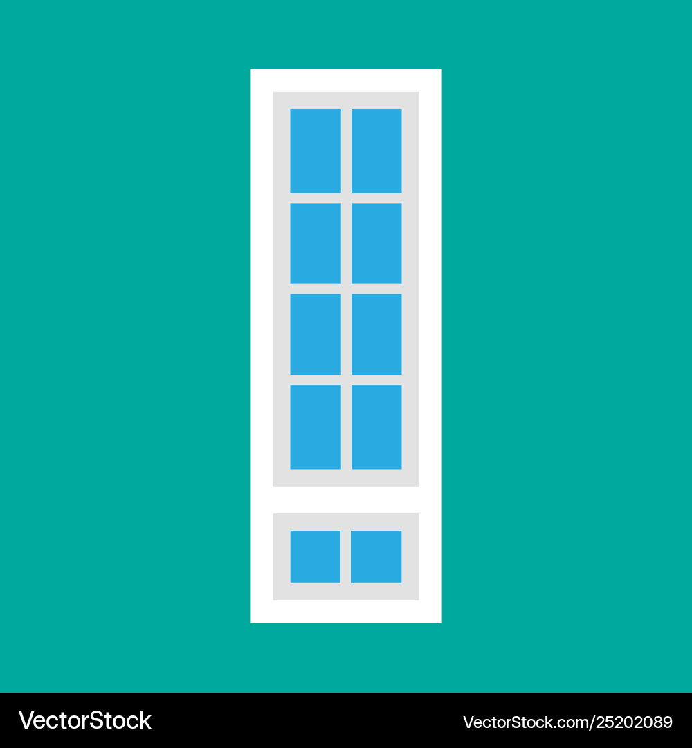Window glass front view architecture concept Window glass front view architecture concept vector image