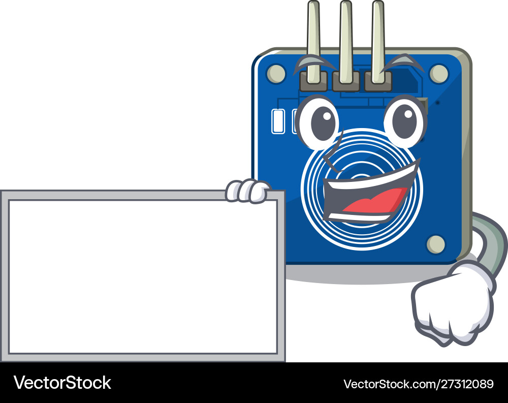 With board touch sensor isolated in character With board touch sensor isolated in character Vector Image