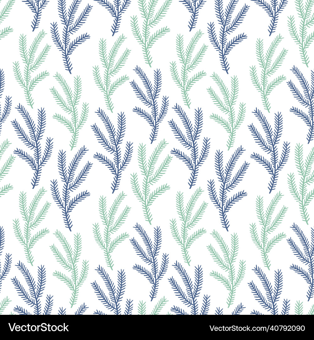 A seamless pattern of fir branches A seamless pattern of fir branches vector image