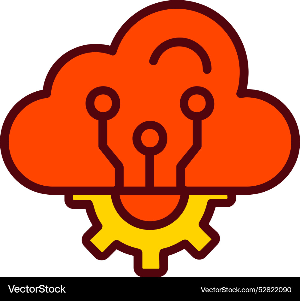 Cloud computing icon design vector image