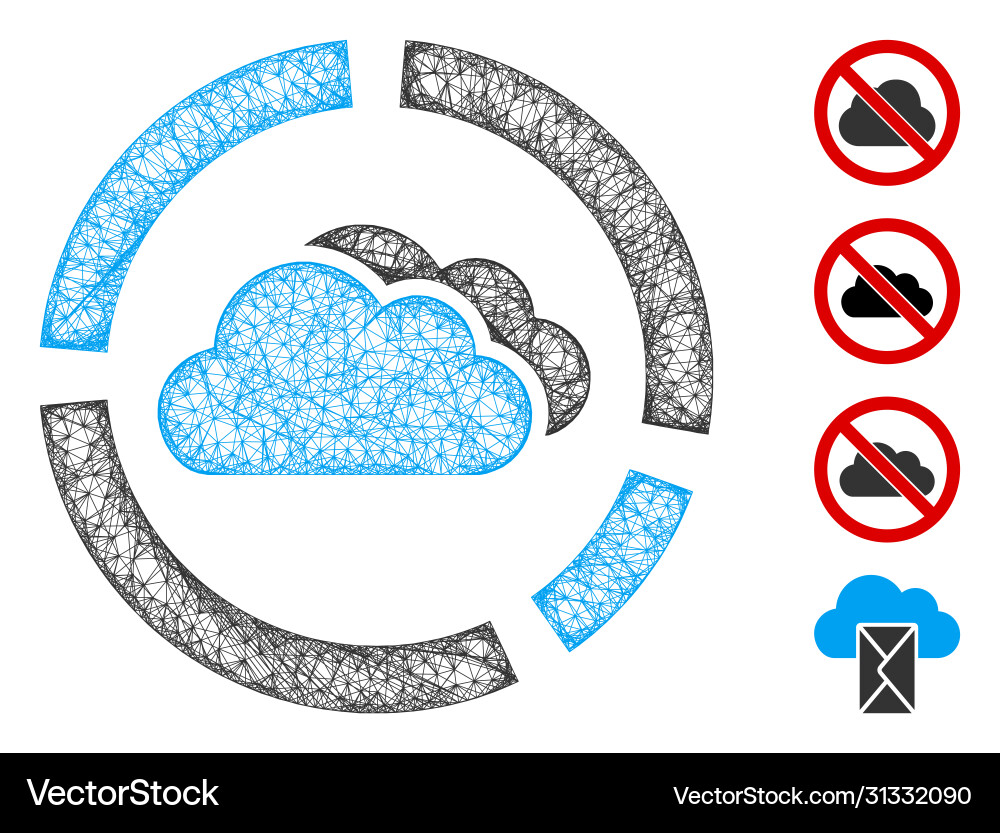 Cloud diagrams web mesh Cloud diagrams web mesh Vector Image