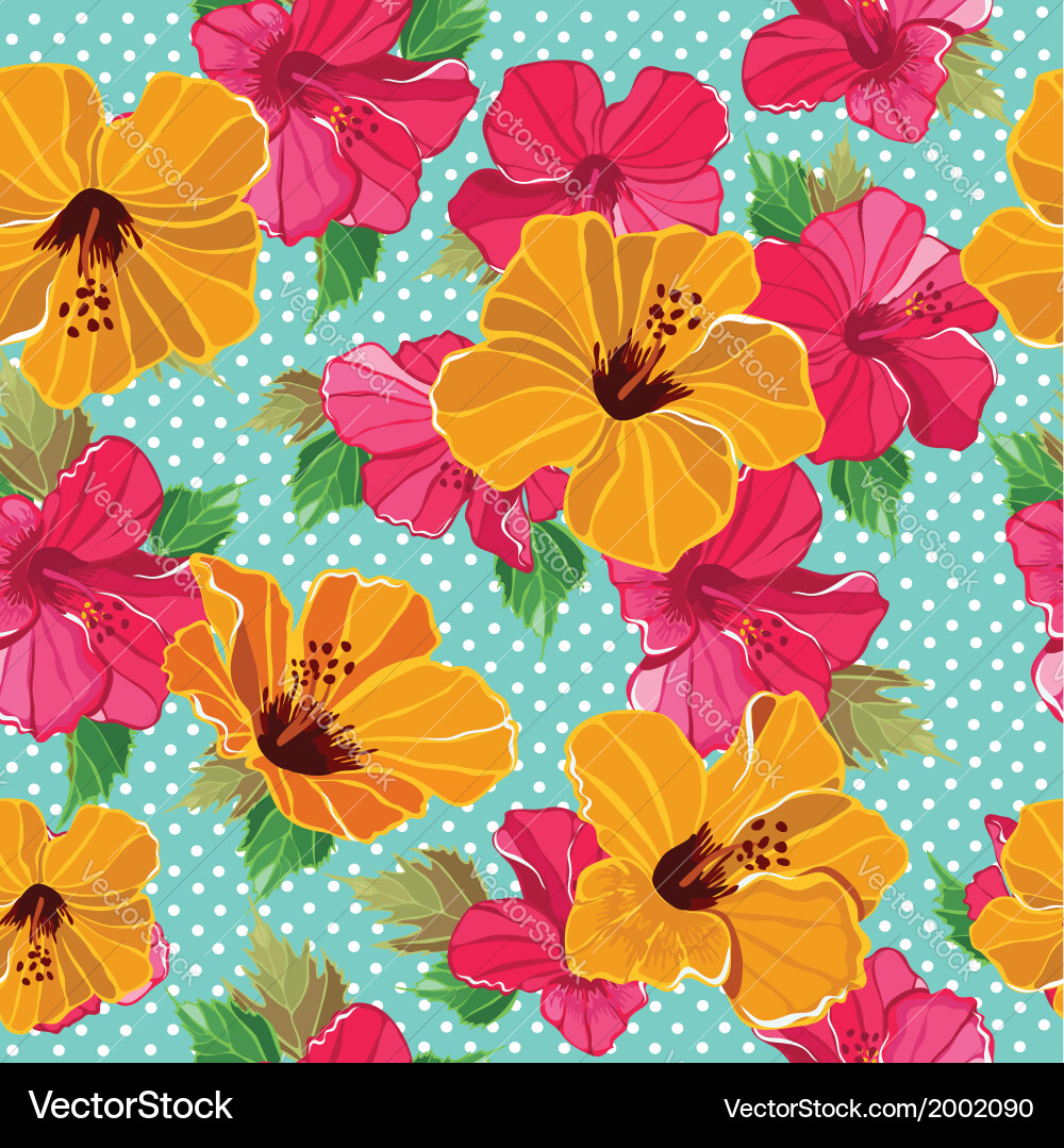 Floral seamless pattern with beautiful flowers Vector Image