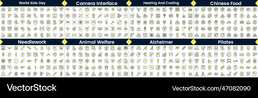 Linear style icons pack in this bundle include Linear style icons pack in this bundle include vector image