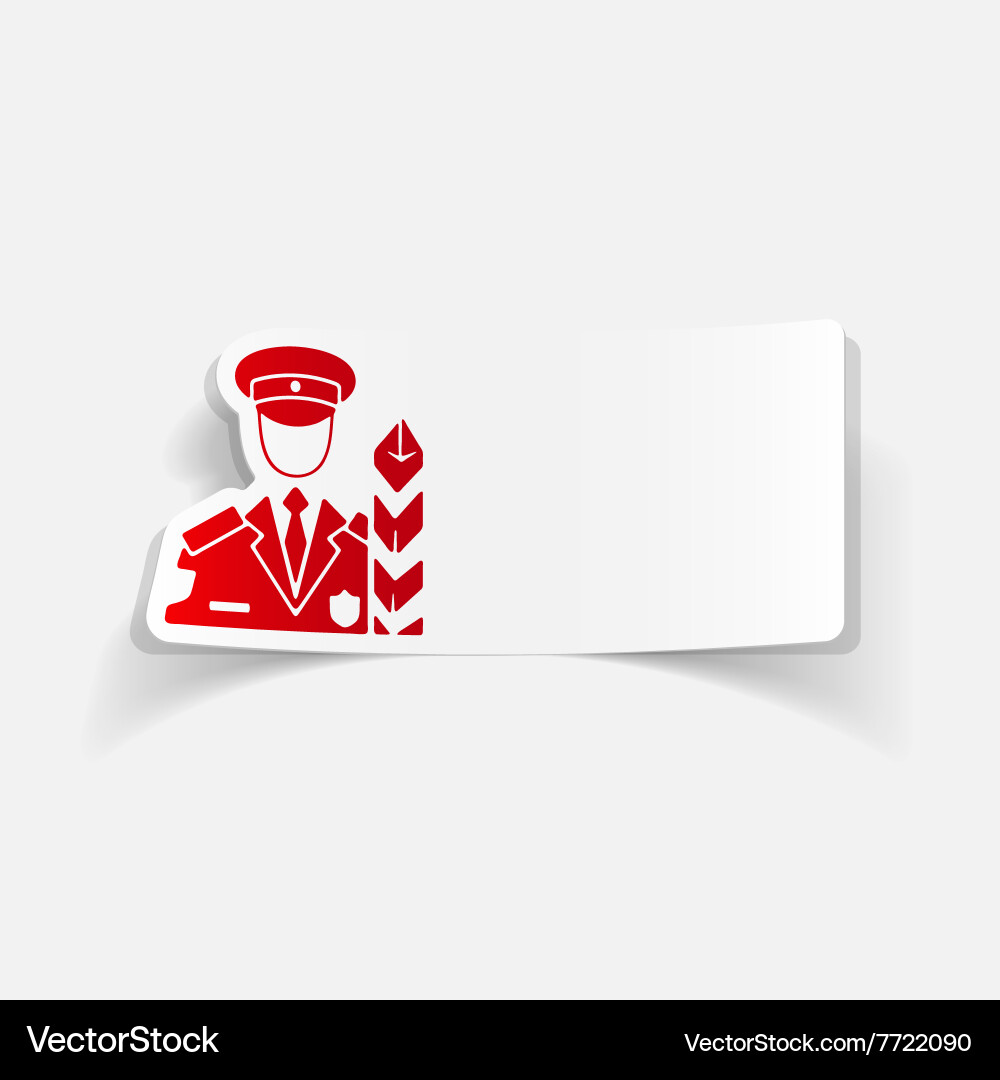 Realistic design element customs inspector Vector Image