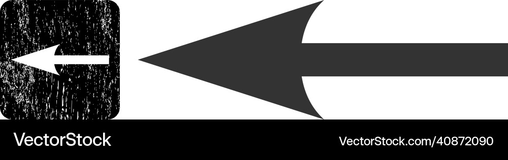 Rubber sharp arrow left stencil badge Rubber sharp arrow left stencil badge vector image