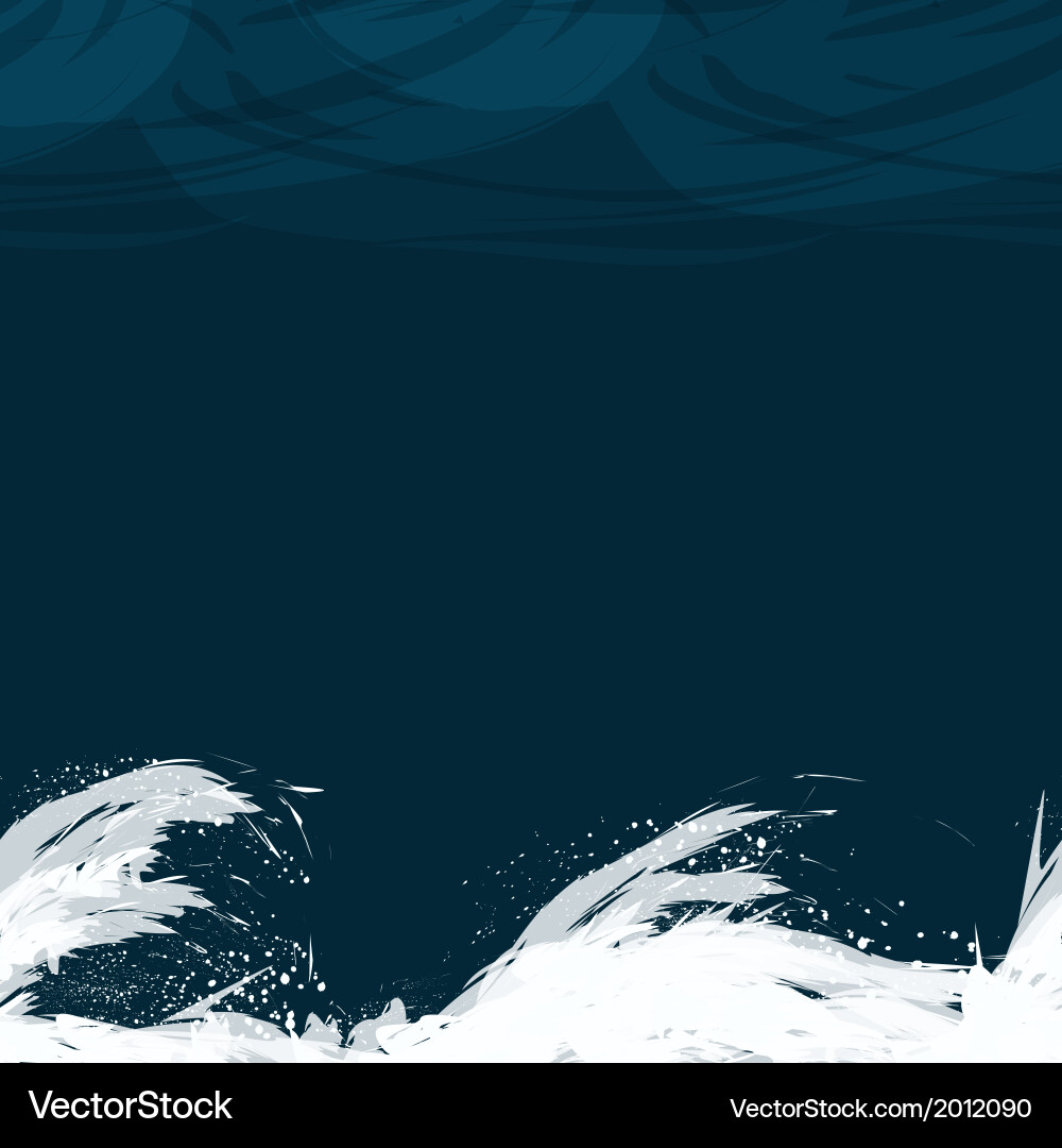 Seamless pattern with waves in the night Vector Image