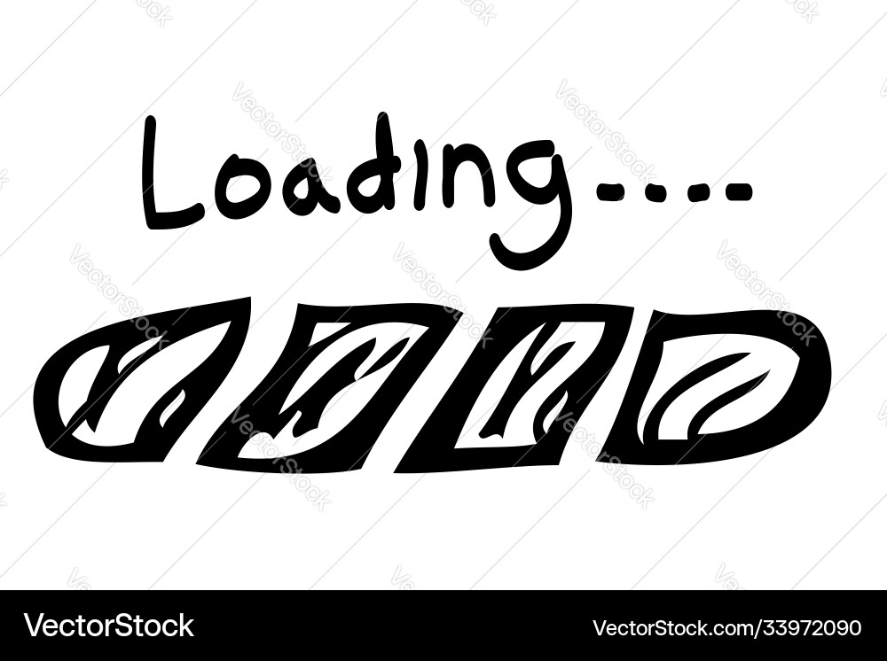 Simple hand draw sketch loading or progress bar Simple hand draw sketch loading or progress bar Vector Image