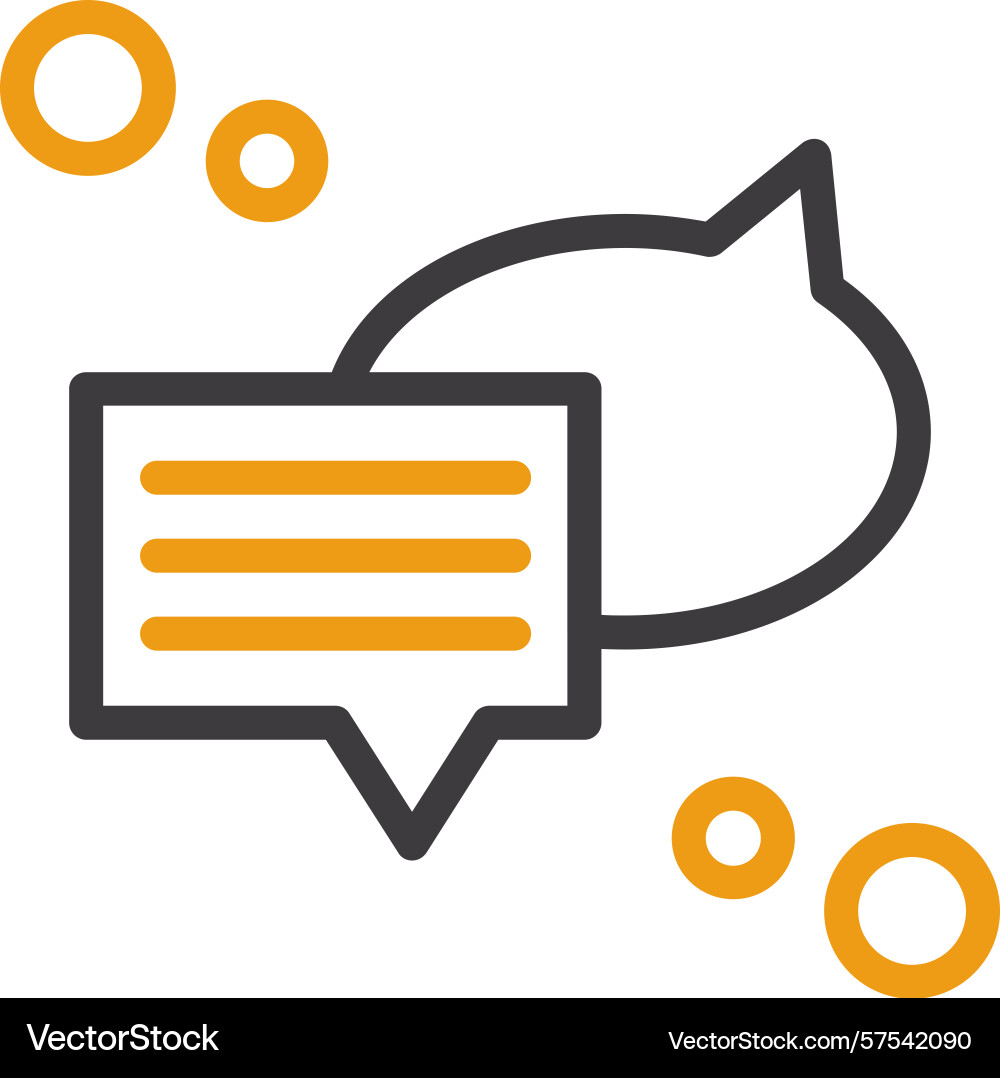 Speech bubble style two color icon Vector Image