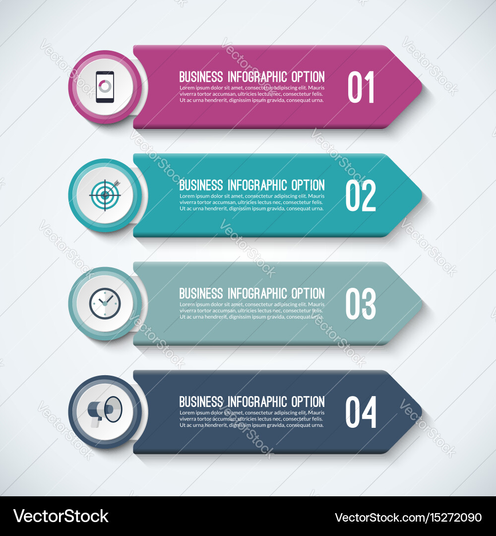 Step-by-Step Workflow Infographic Template vector image