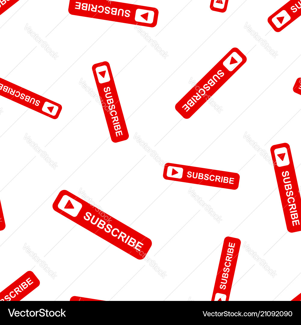 Subscribe button icon seamless pattern background Subscribe button icon seamless pattern background vector image