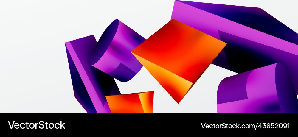 3d abstract background shapes triangle Vector Image