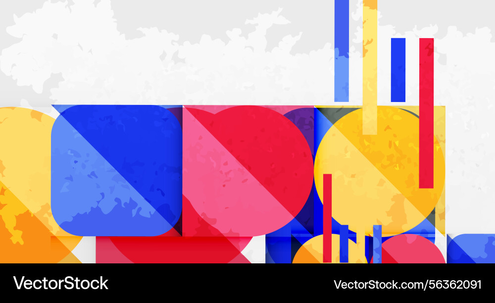 Abstract geometric shapes overlap creating Vector Image