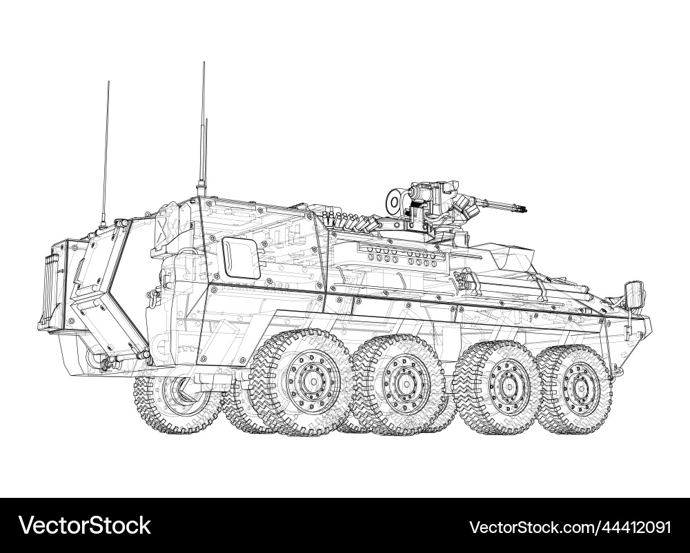 Armored personnel carrier Armored personnel carrier Vector Image