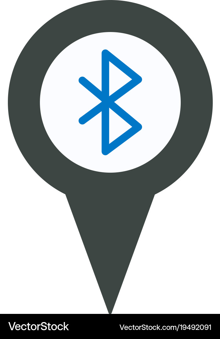 Bluetooth connect marker mobile pin point signal vector image