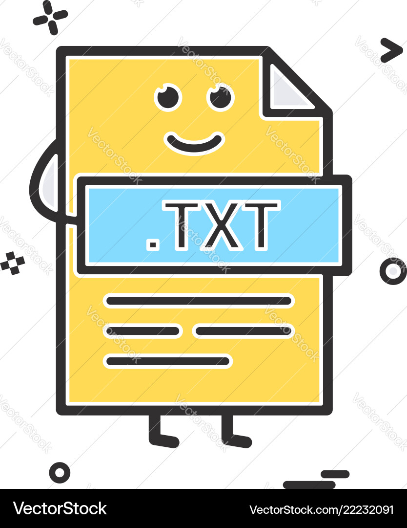 Computer txt Datei Format Typ Icon Design Computer txt Datei Format Typ Icon Design vektorbild