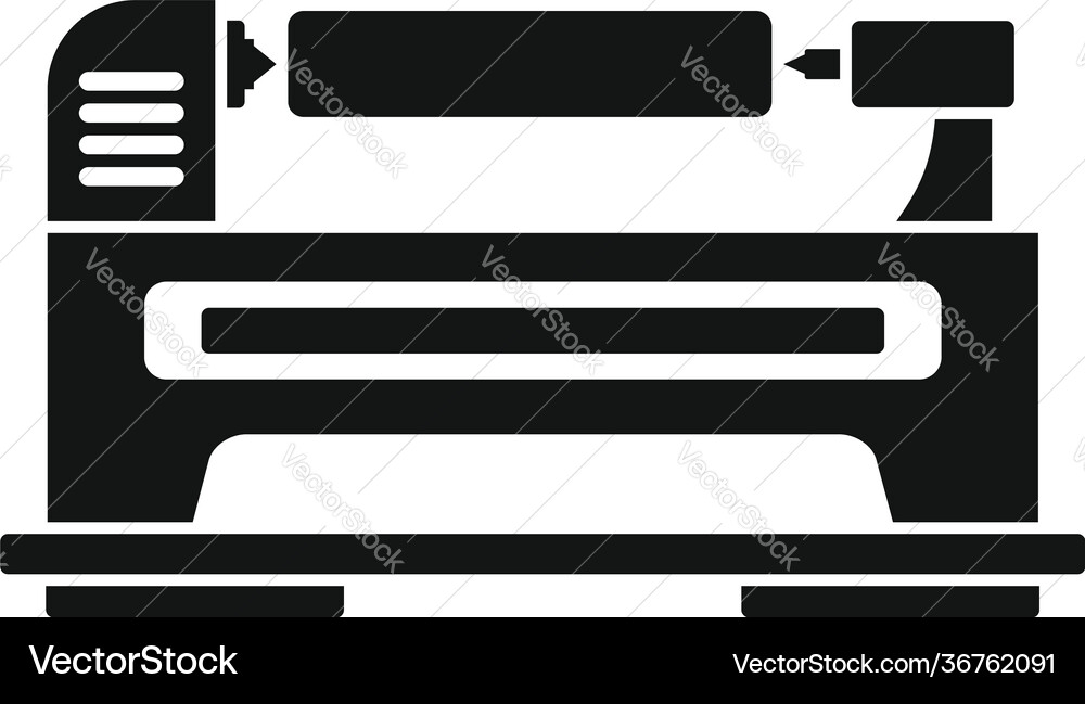 Control lathe icon simple style Vector Image