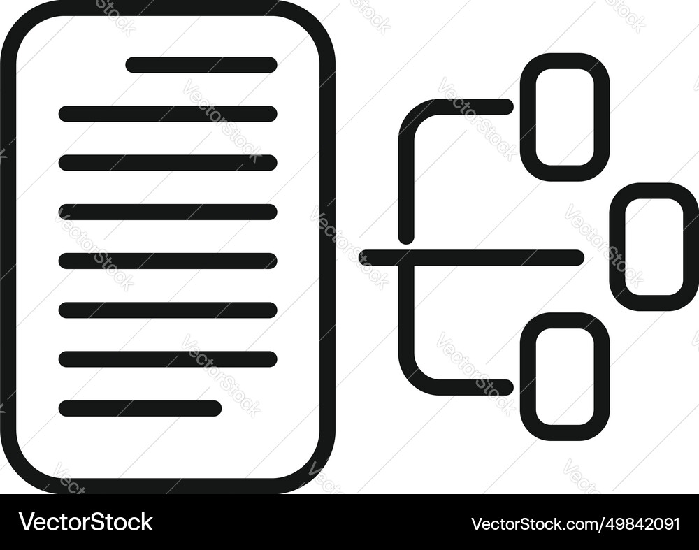 Data file scheme icon outline cloud Data file scheme icon outline cloud vector image