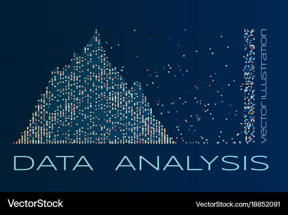 Data Particle Analysis Concept vector image