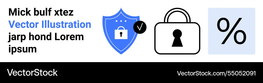 Data security concept with shield padlock Data security concept with shield padlock vector image