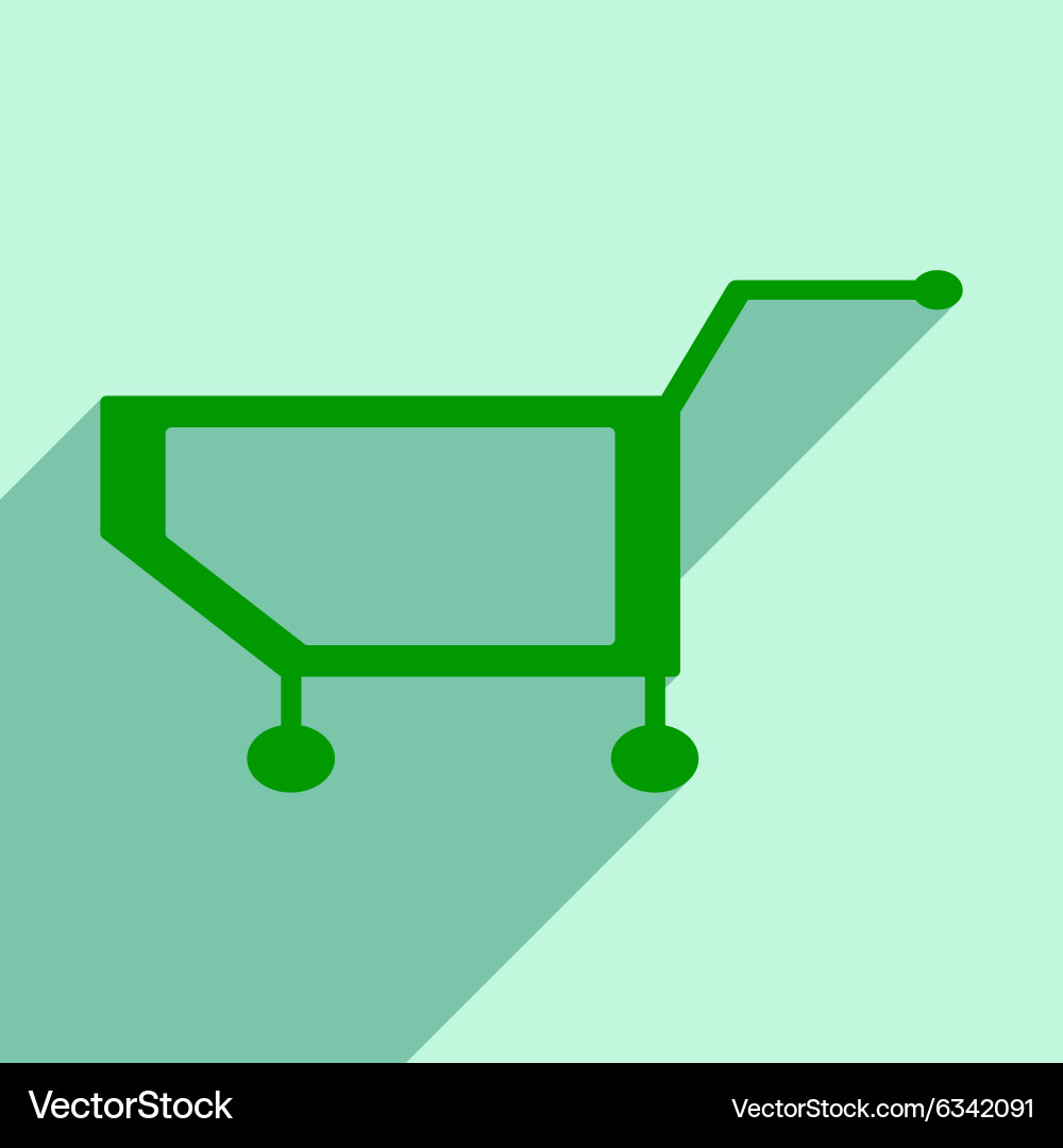 Flat with shadow icon and mobile application vector image