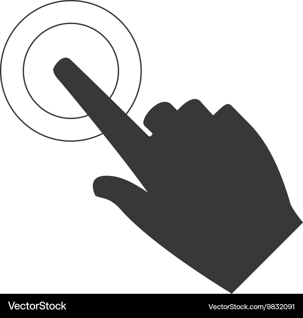 Hand pointing with index finger icon vector image