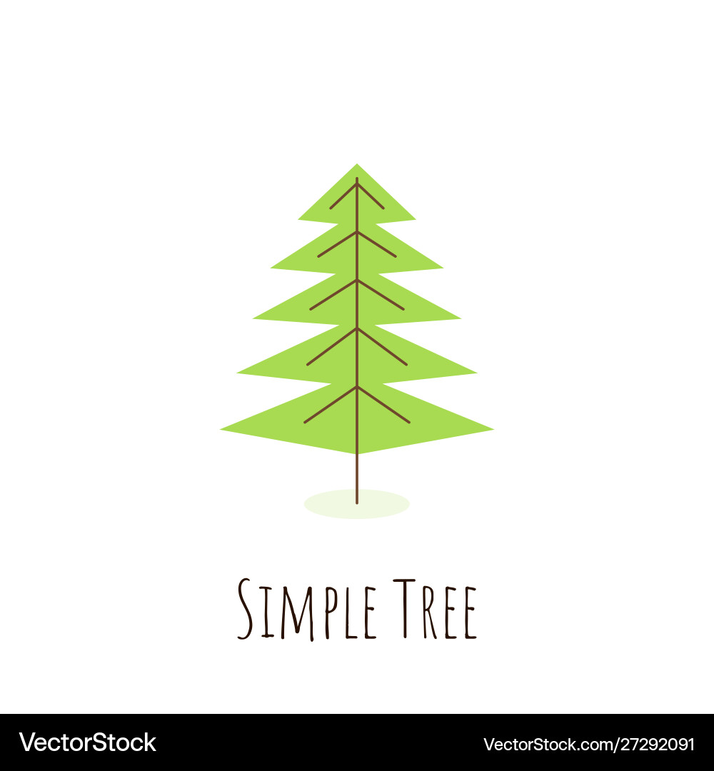Isolated simple tree in flat style vector image