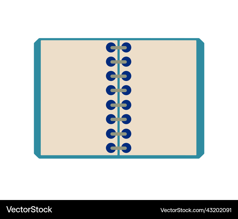 Notepad open notebook for writing Notepad open notebook for writing vector image