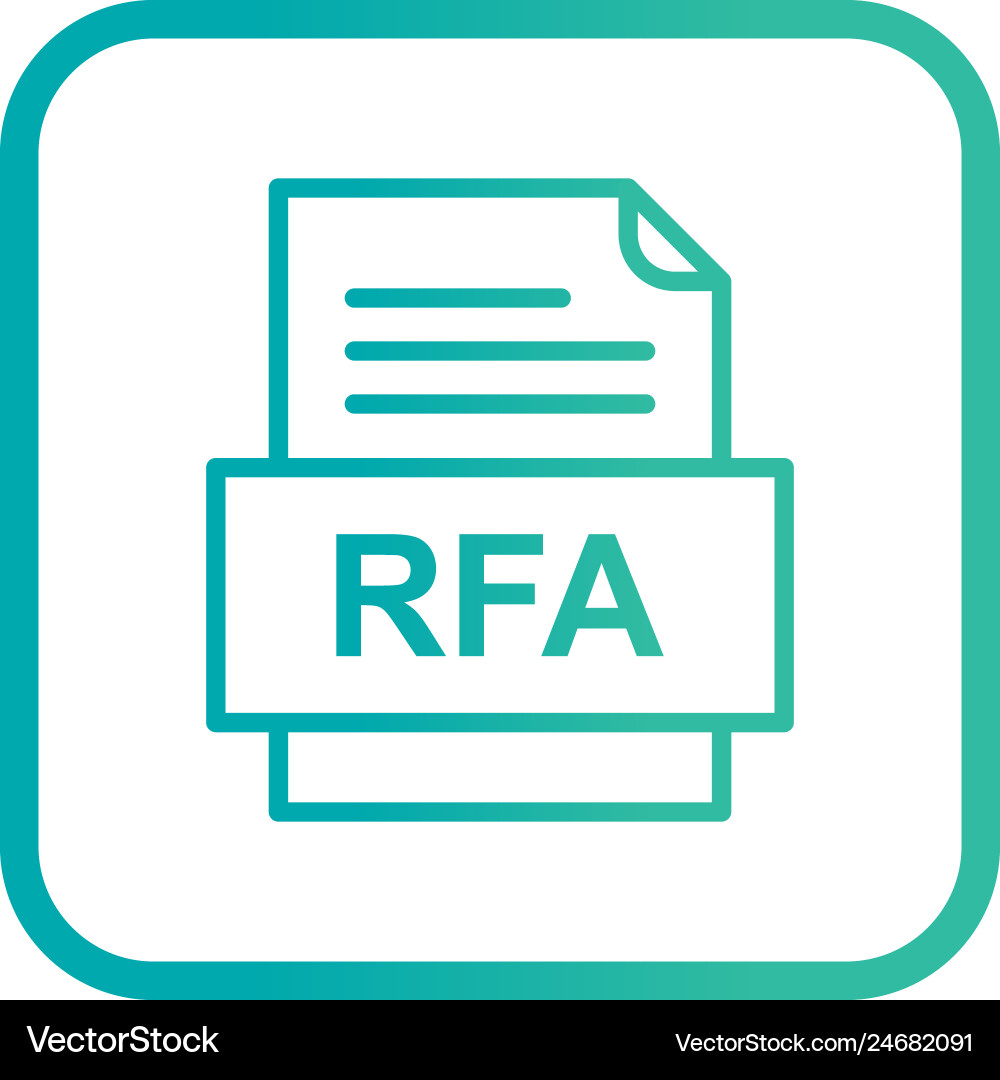 Rfa file document icon vector image