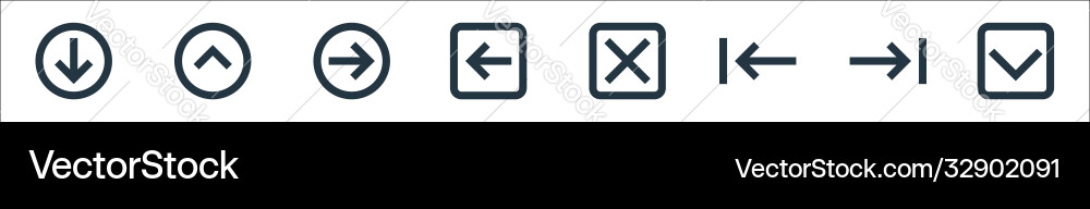 Ui line icons linear set quality Ui line icons linear set quality vector image