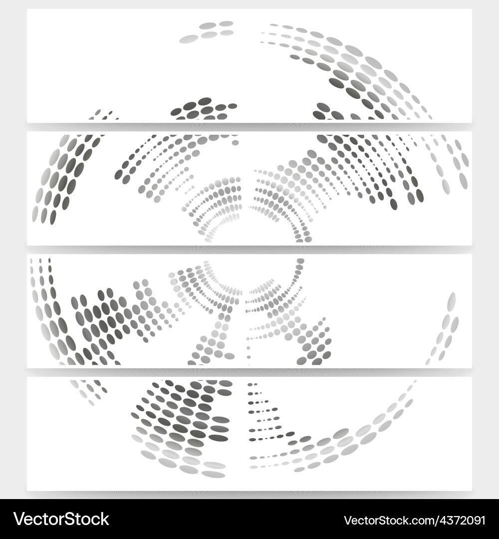 Web banners set of header layout templates circle Vector Image