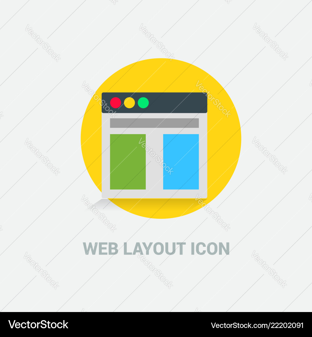 Web layout icon design vector image
