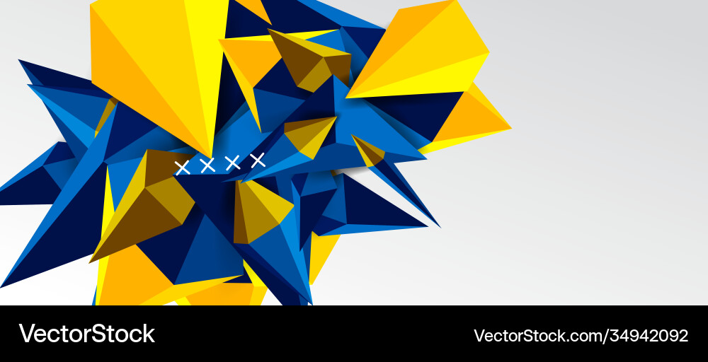 3d low poly abstract shape background Vector Image