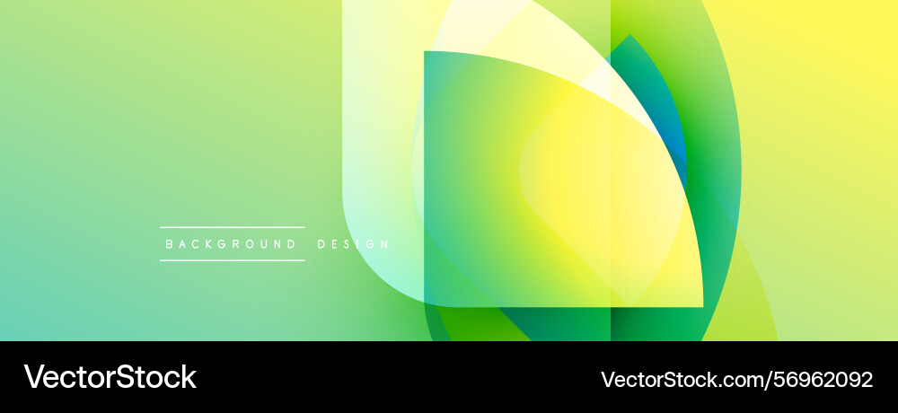 Abstract gradient design overlapping shapes Vector Image