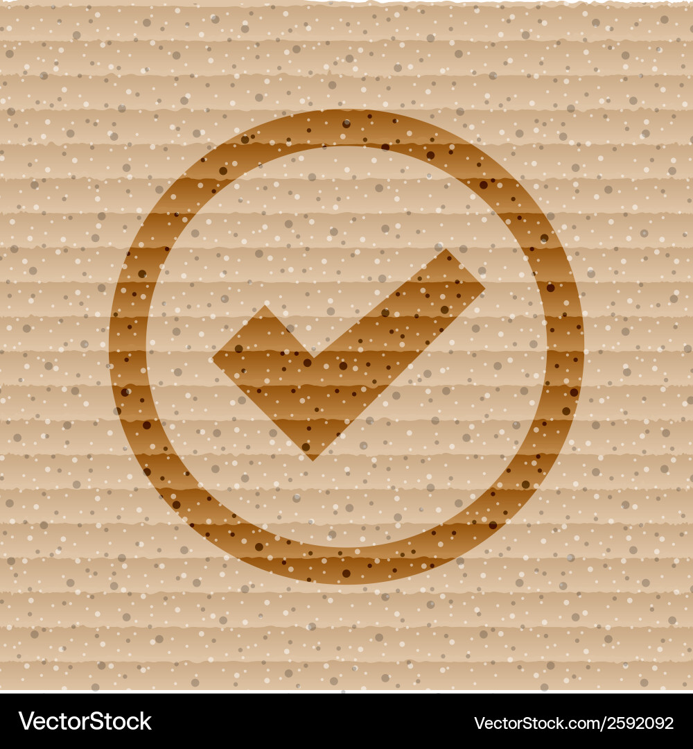Check mark flat modern web button and space Vector Image