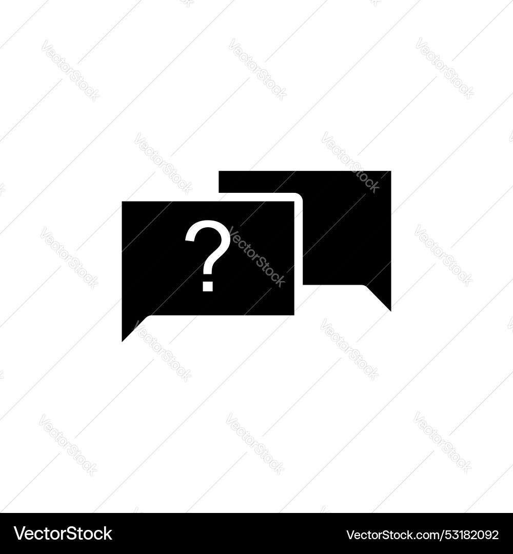 Comment question icon set faq symbol Comment question icon set faq symbol vector image