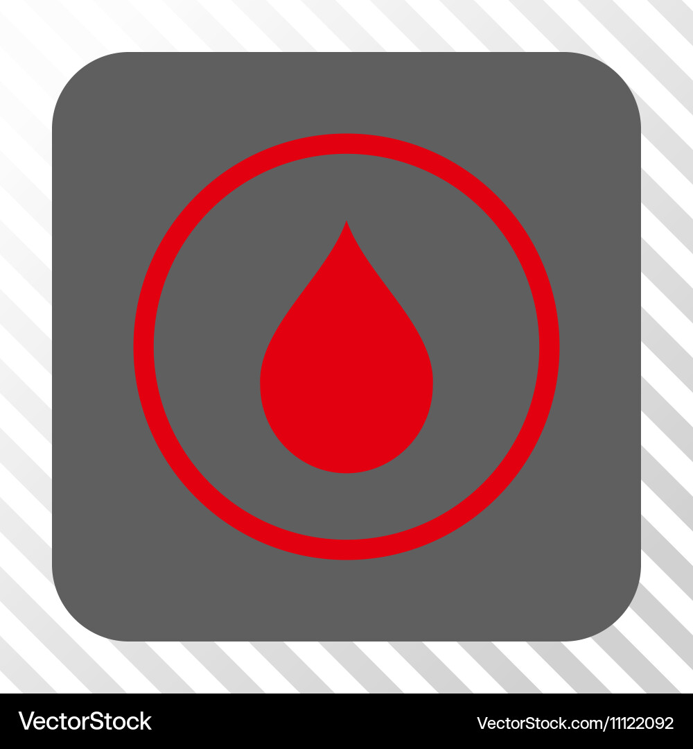 Drop rounded square button vector image