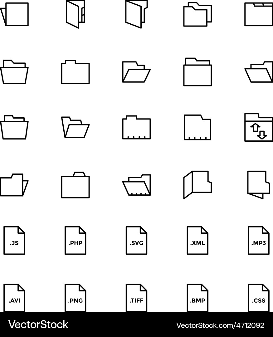 Files and folders 2 Vector Image