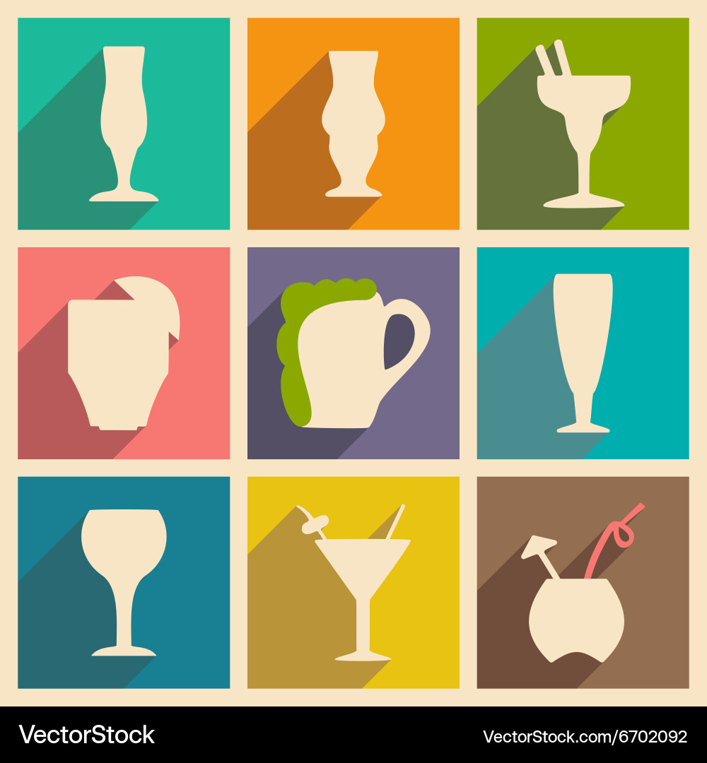 Flat with shadow concept and mobile application vector image