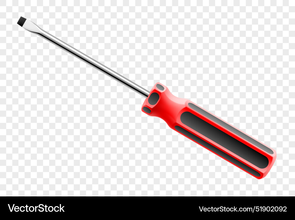 Flathead screwdriver isolated on transparent Flathead screwdriver isolated on transparent vector image