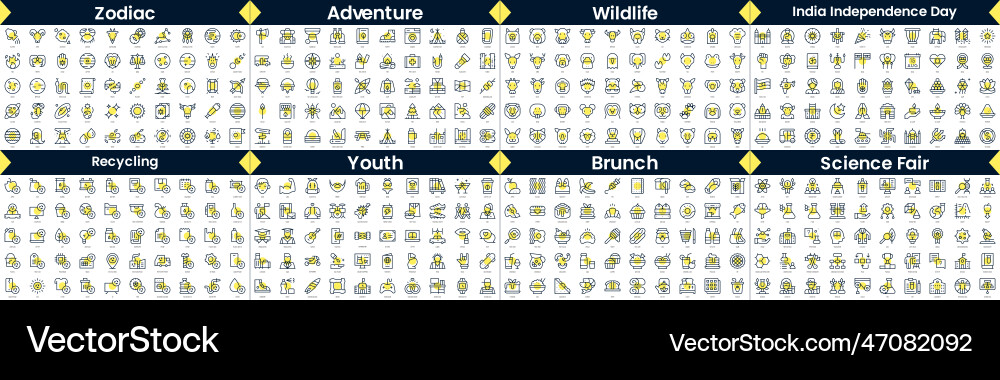 Linear style icons pack in this bundle include Linear style icons pack in this bundle include vector image