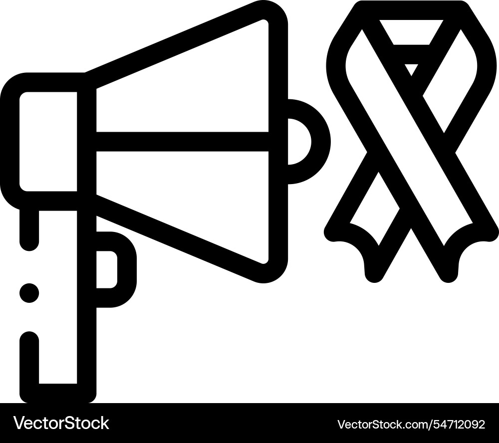 Megaphone icon thin linear style design isolated Megaphone icon thin linear style design isolated vector image