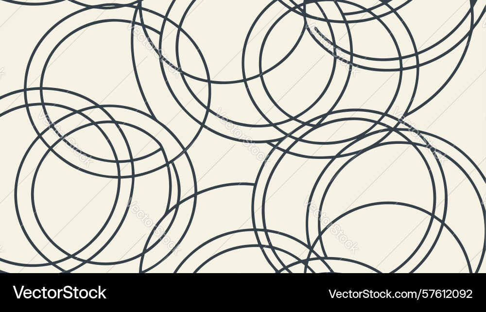 Minimalist overlapping circles pattern subtle vector image