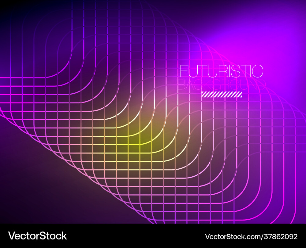 Neon color square shape lines abstract background Neon color square shape lines abstract background Vector Image