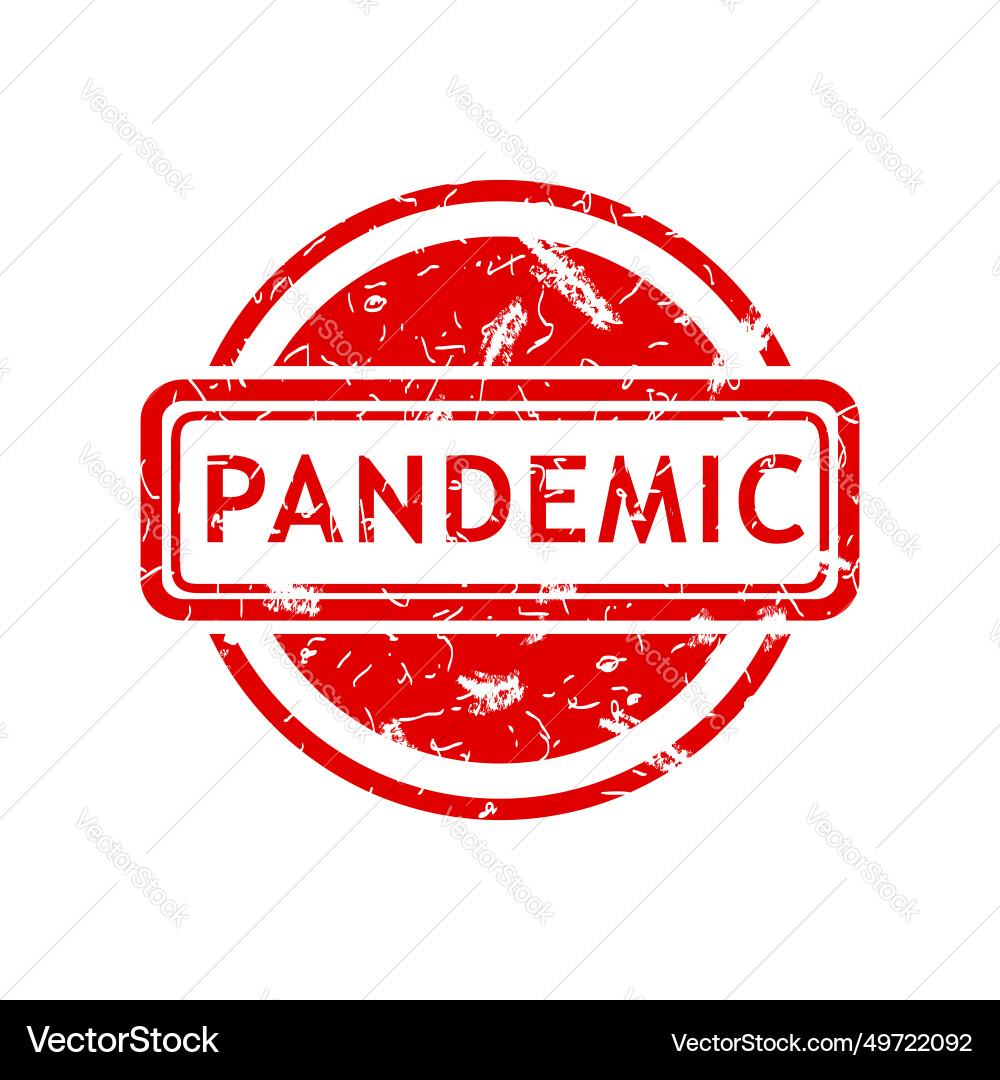 Pandemic simple rust dirty red circle Vector Image